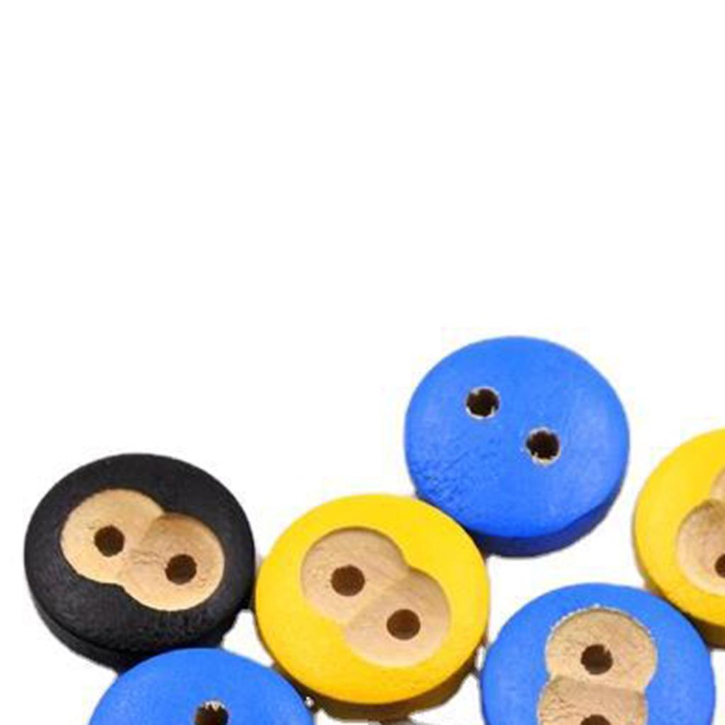 100pcs Retro Monkey Face Wood Buttons fit Sewing Scrapbook Cloth Crafts
