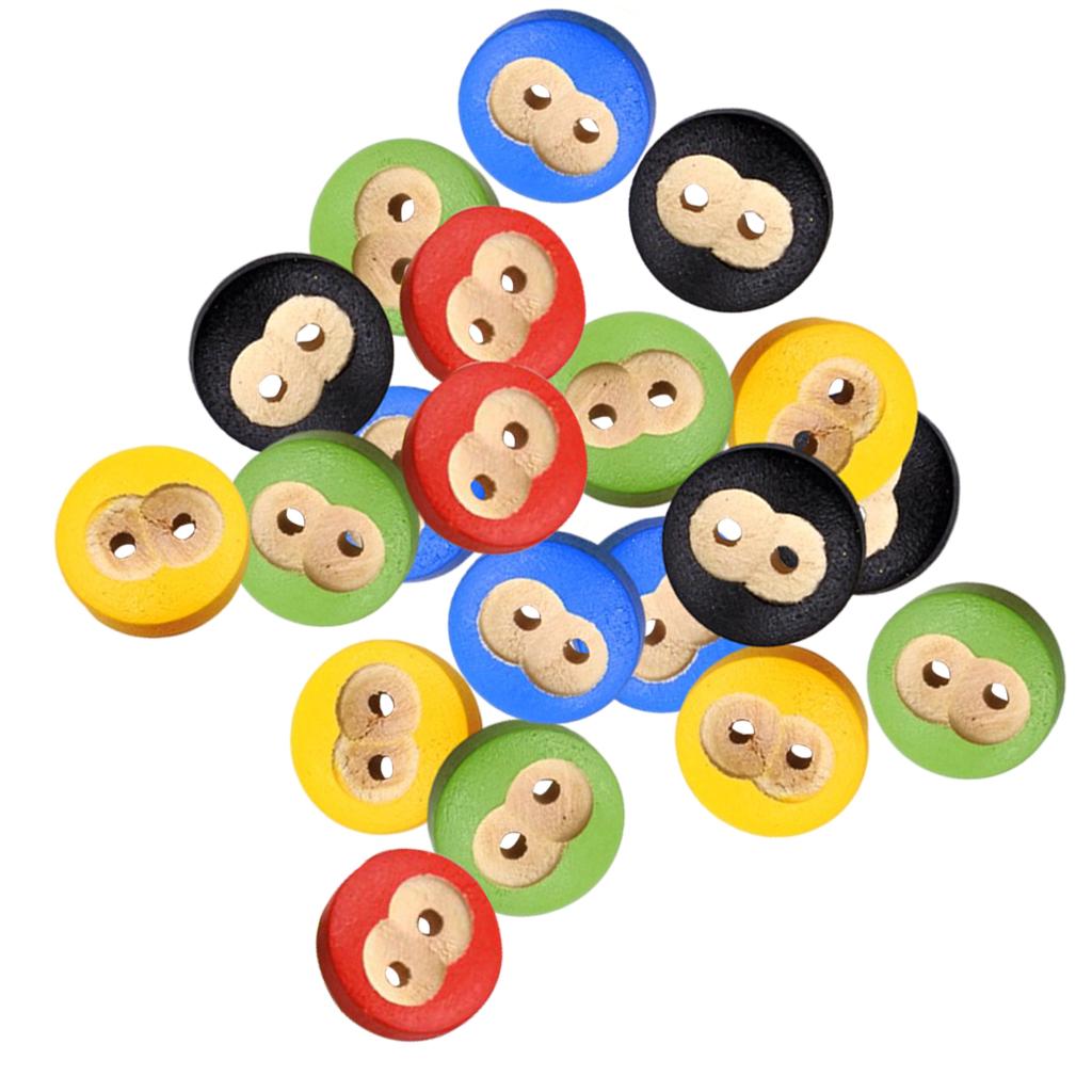 100pcs Retro Monkey Face Wood Buttons fit Sewing Scrapbook Cloth Crafts