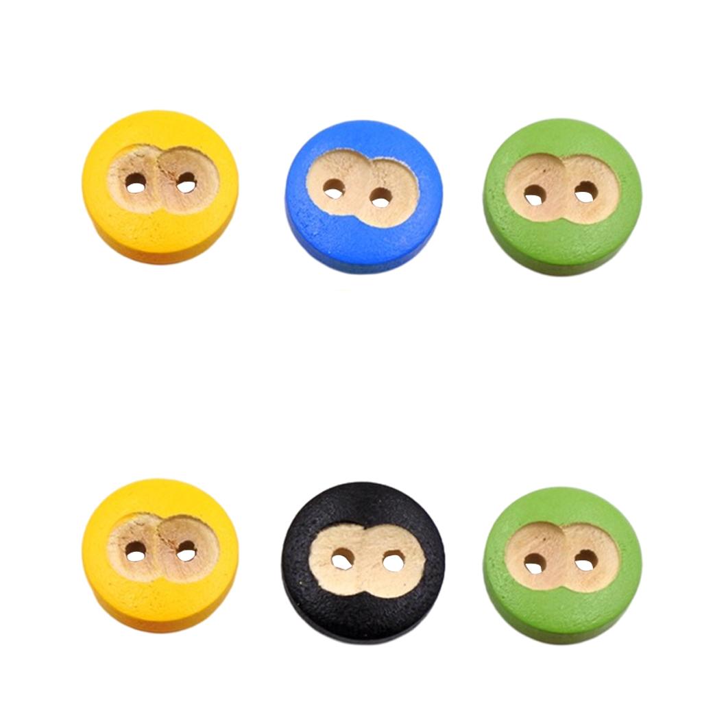 100pcs Retro Monkey Face Wood Buttons fit Sewing Scrapbook Cloth Crafts