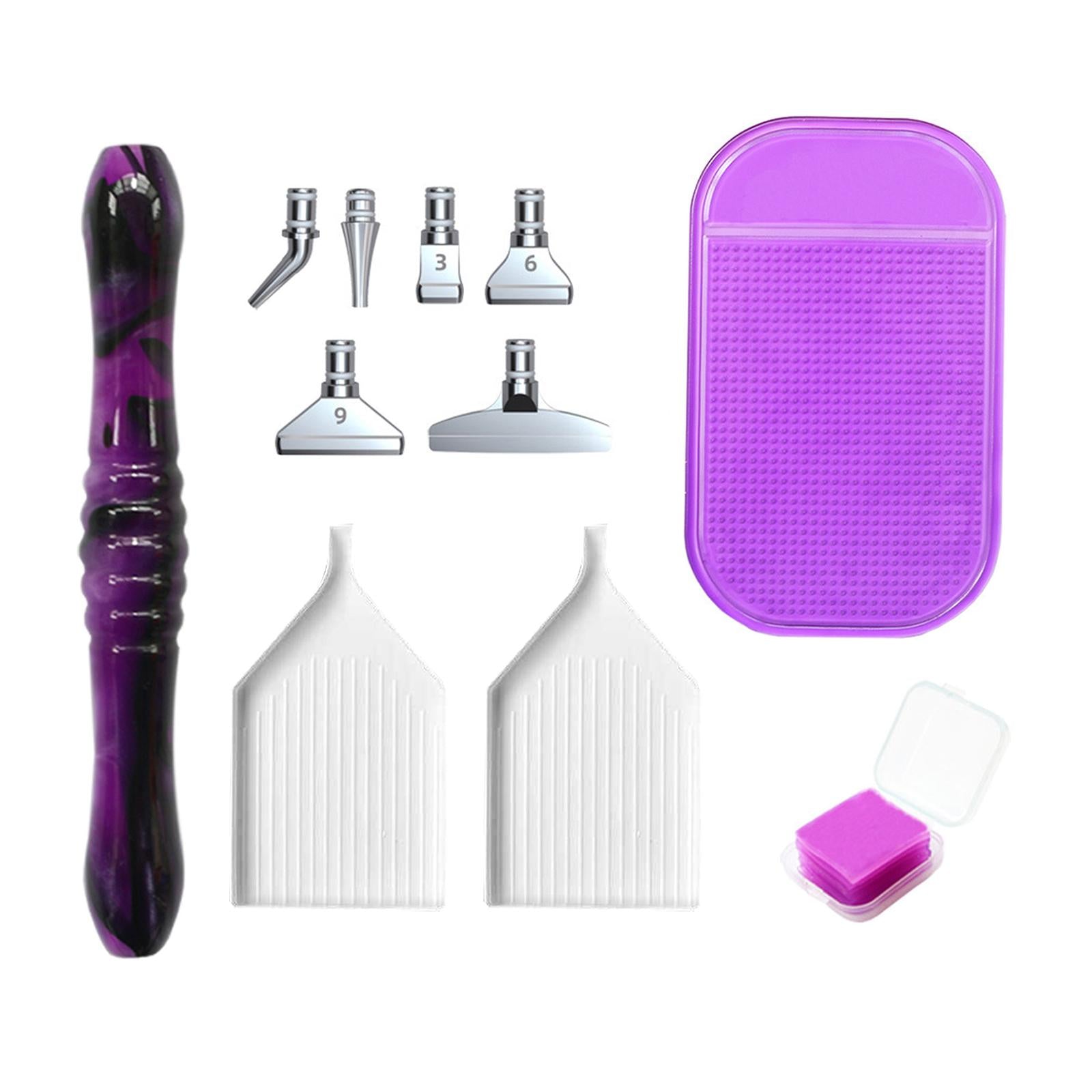 5D Resin Mat Storage Box Art Kit Stylus Pen Box Replace Dark purple rod