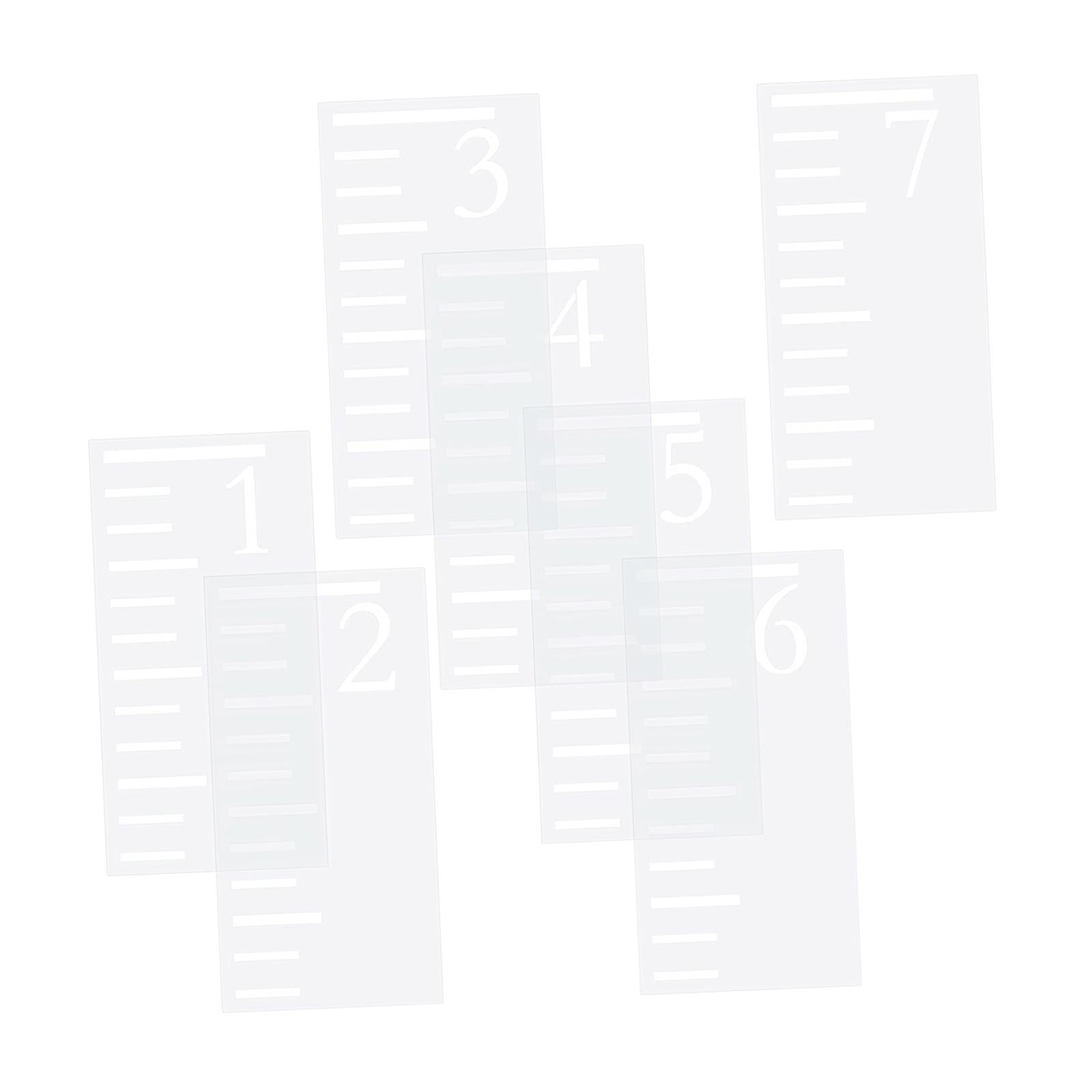 Kids Growth Chart Stencil - Durable & Reusable Stencils Baby Ruler Template Clear