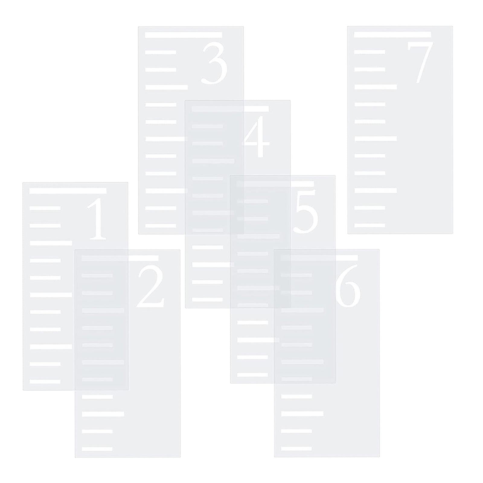 Kids Growth Chart Stencil - Durable & Reusable Stencils Baby Ruler Template White