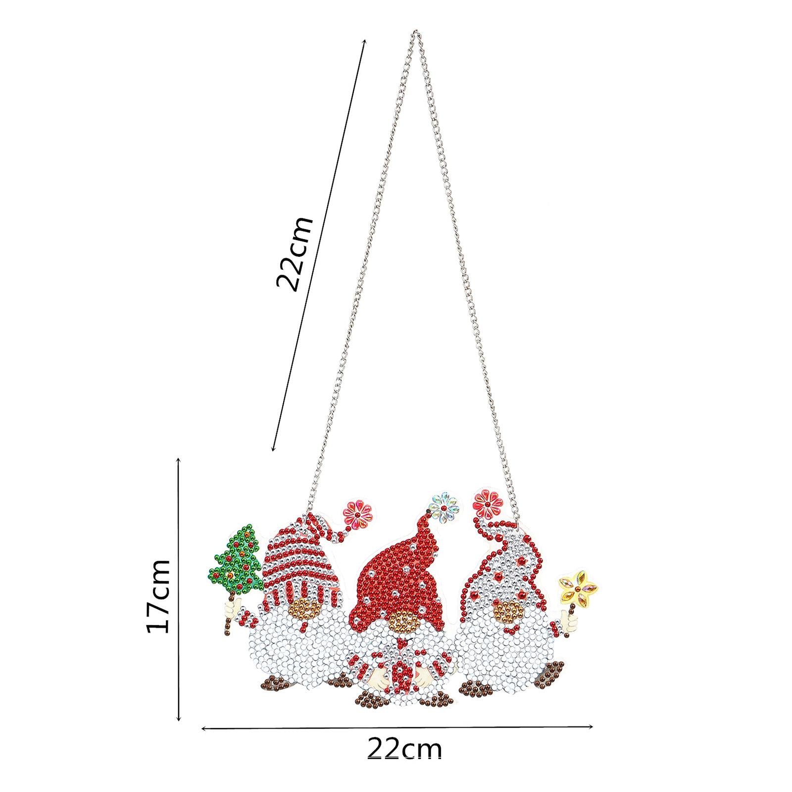 Xmas Diamond Painting Pendant DIY Hanging Decoration for Door Window AA844