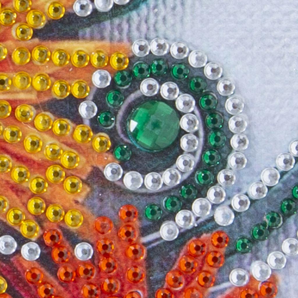 1x 5D DIY Full Drill Diamond Painting Flowers Hearts Cross Stitch Wall Decor Yellow Flower