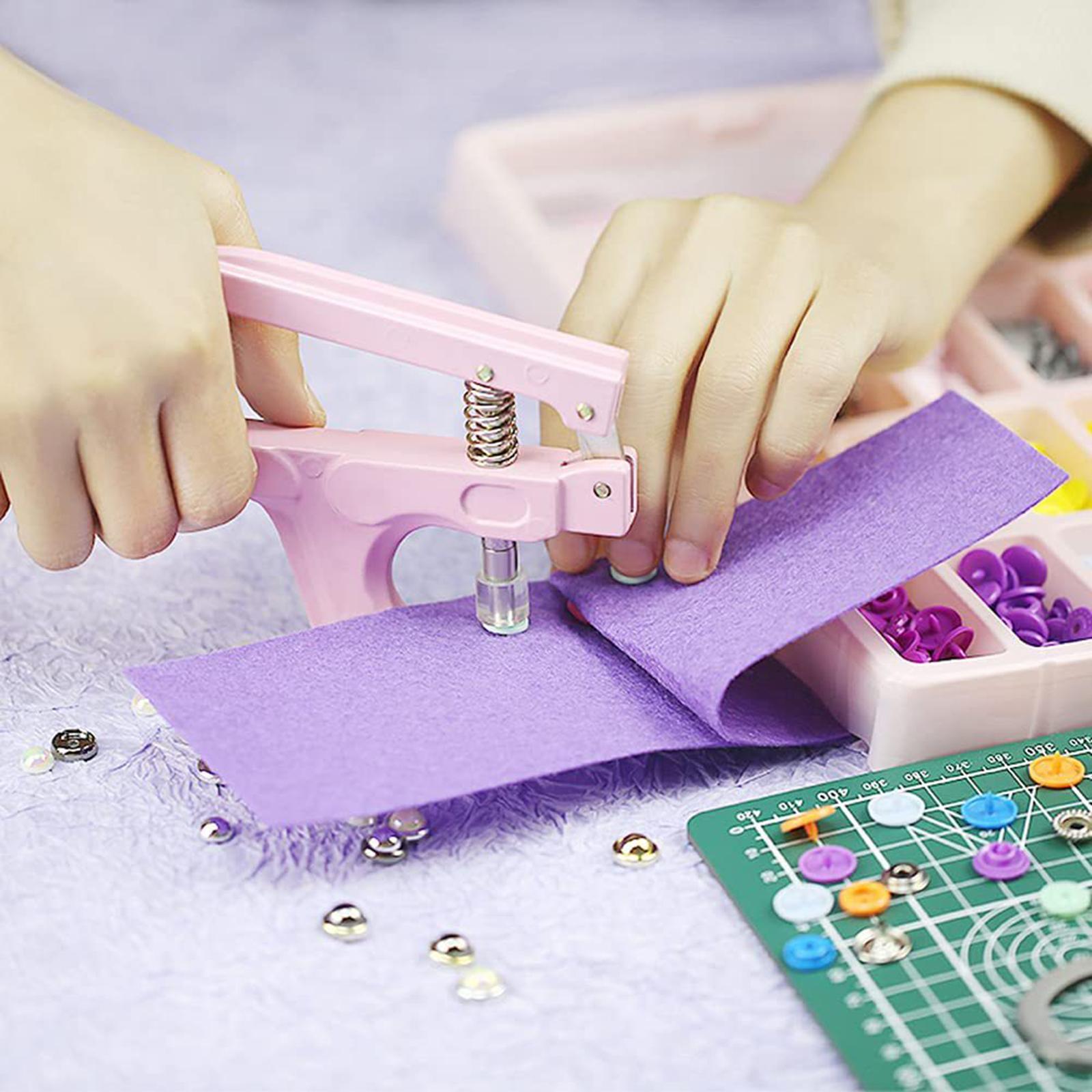 100xSnap Button Kit Copper Snap w/ Fastener Pliers for Clothes Sewing Diaper Silver