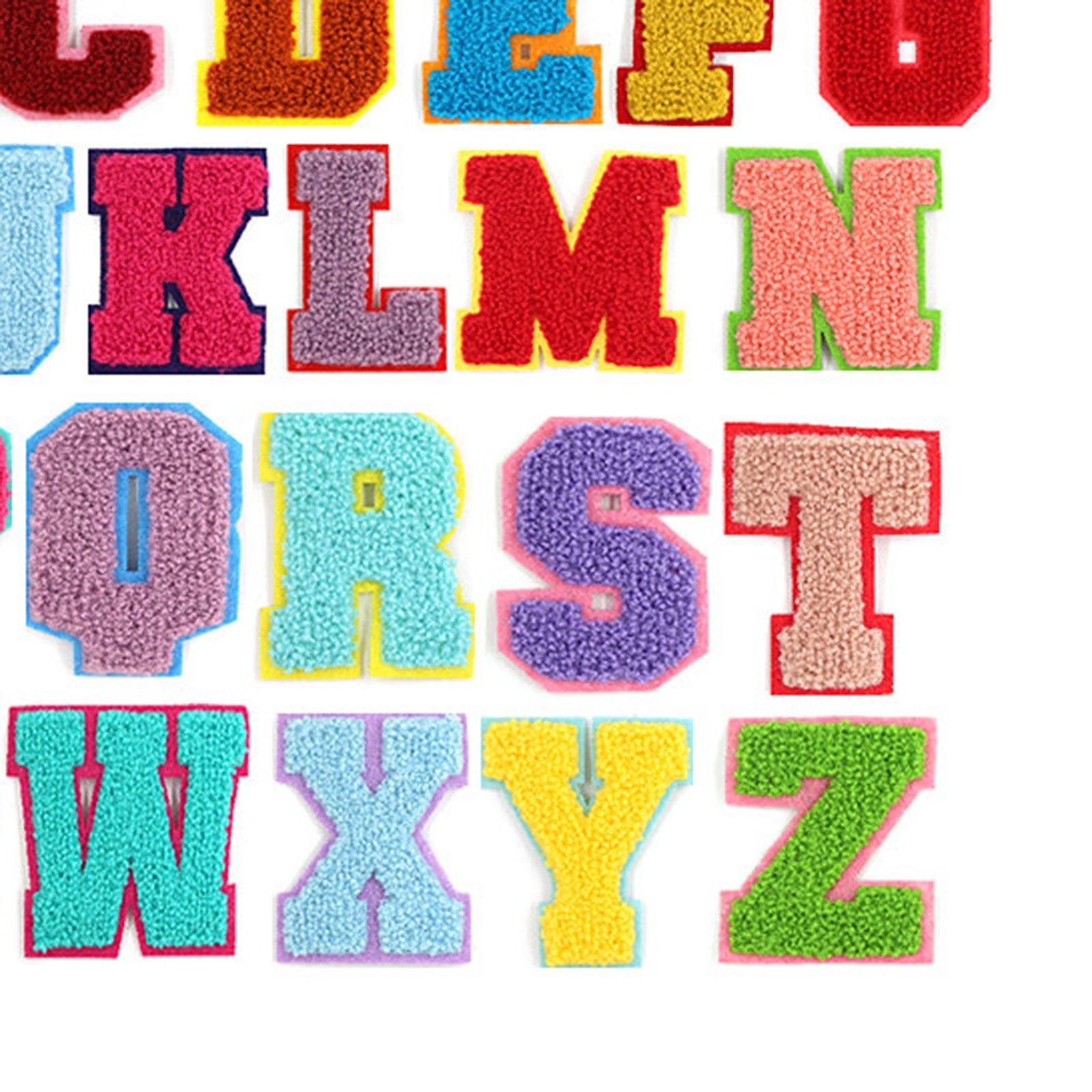 Alphabet Letters Patch Iron/ Sew On Patches for Jeans Hat Shirts Multicolor
