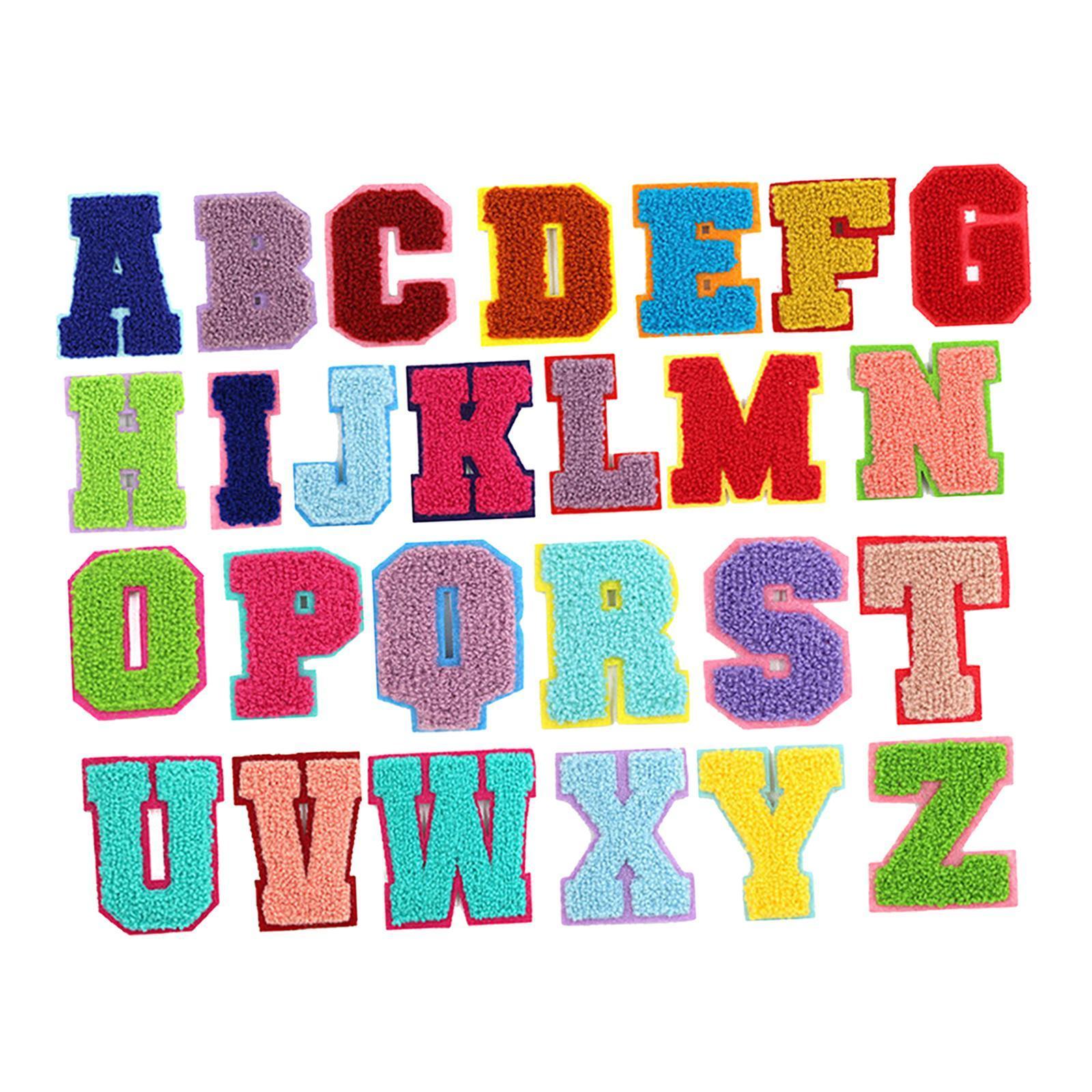 Alphabet Letters Patch Iron/ Sew On Patches for Jeans Hat Shirts Multicolor
