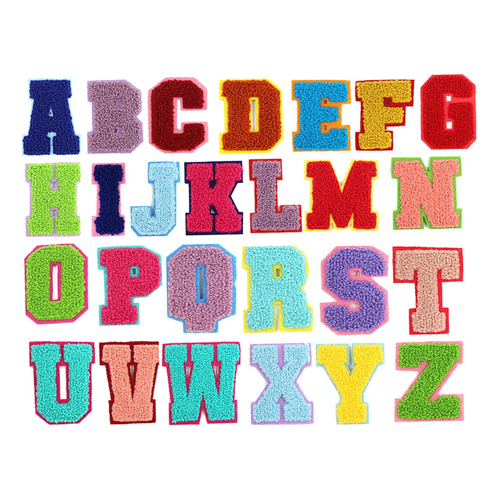 Alphabet Letters Patch Iron/ Sew On Patches for Jeans Hat Shirts Multicolor