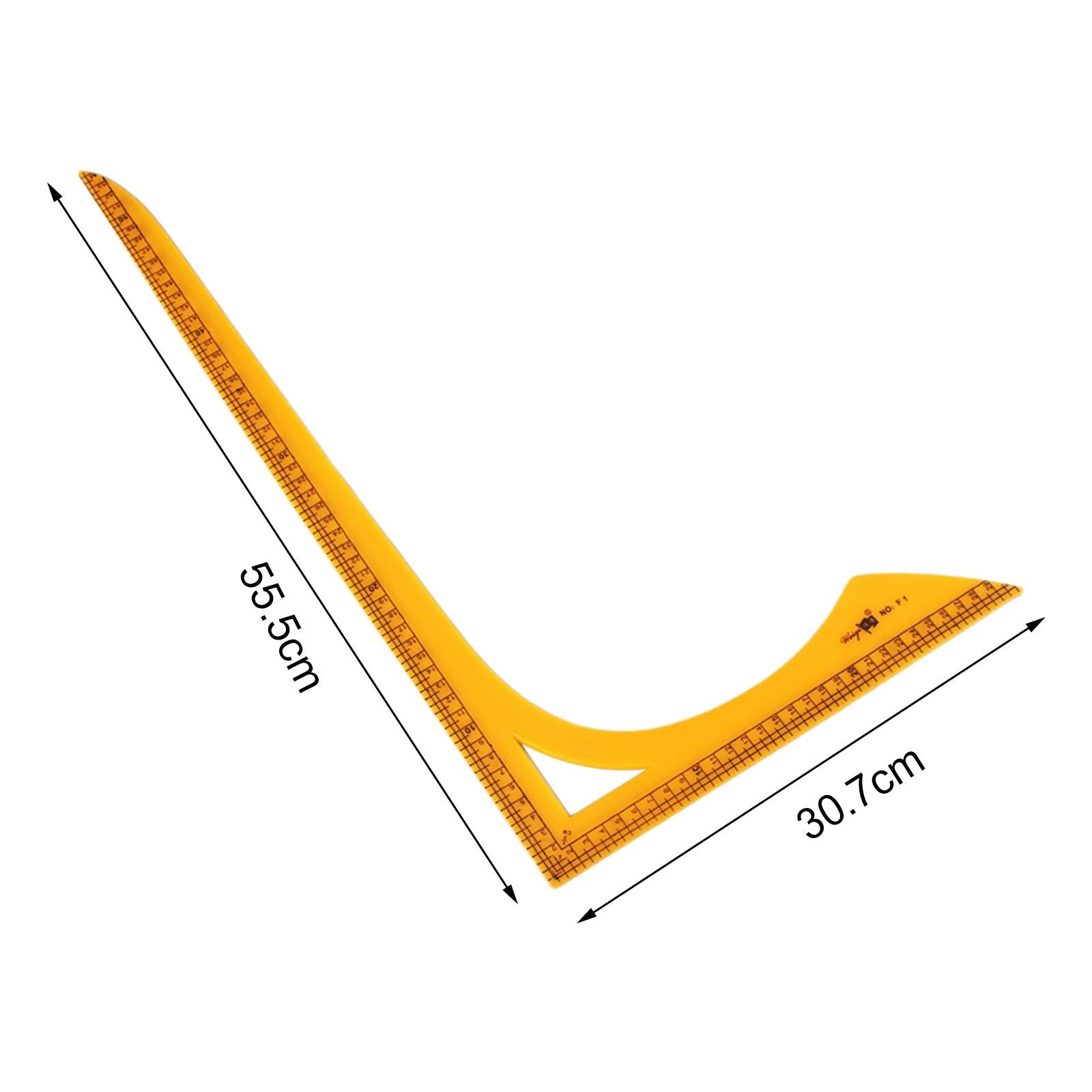 Ruler Brown Clothing Cutting Grid Drawing Sewing Plastic Patchwork L Shape