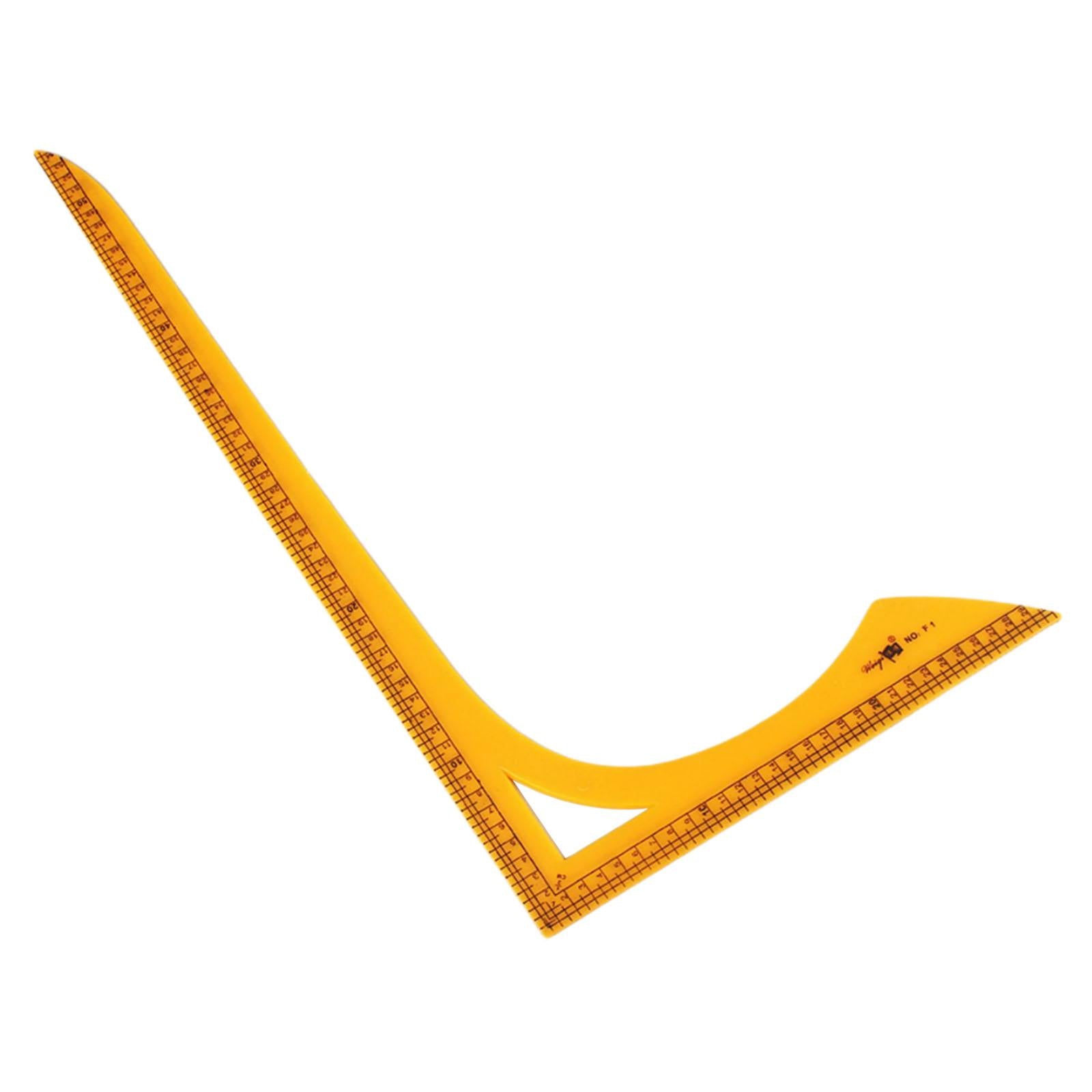 Ruler Brown Clothing Cutting Grid Drawing Sewing Plastic Patchwork L Shape