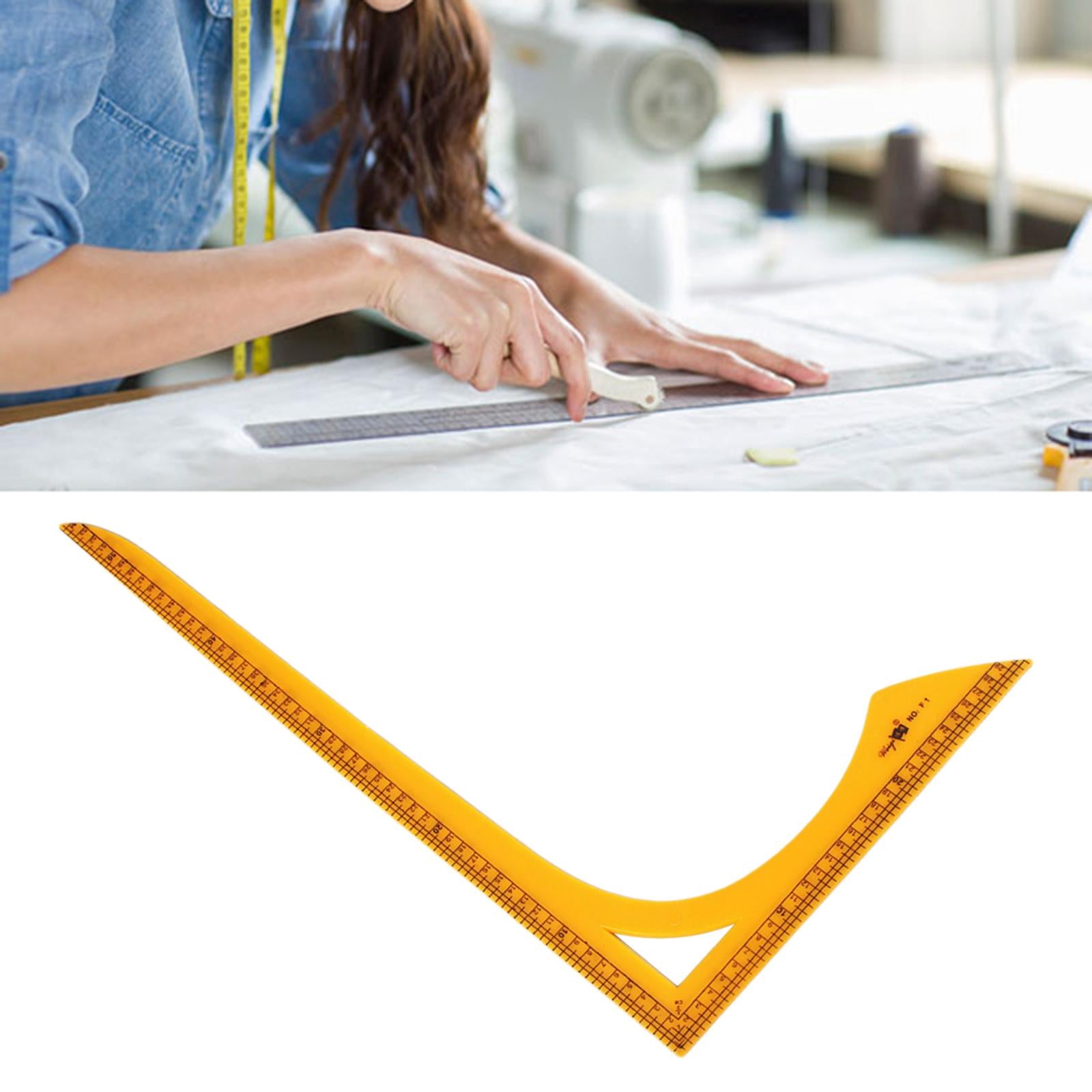 Ruler Brown Clothing Cutting Grid Drawing Sewing Plastic Patchwork L Shape