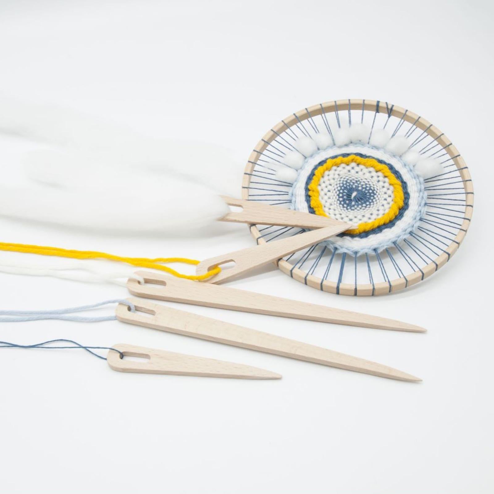 Wooden Weaving Loom Sticks 7Pcs Wood Weaving Crochet Needle for Tapestry 1