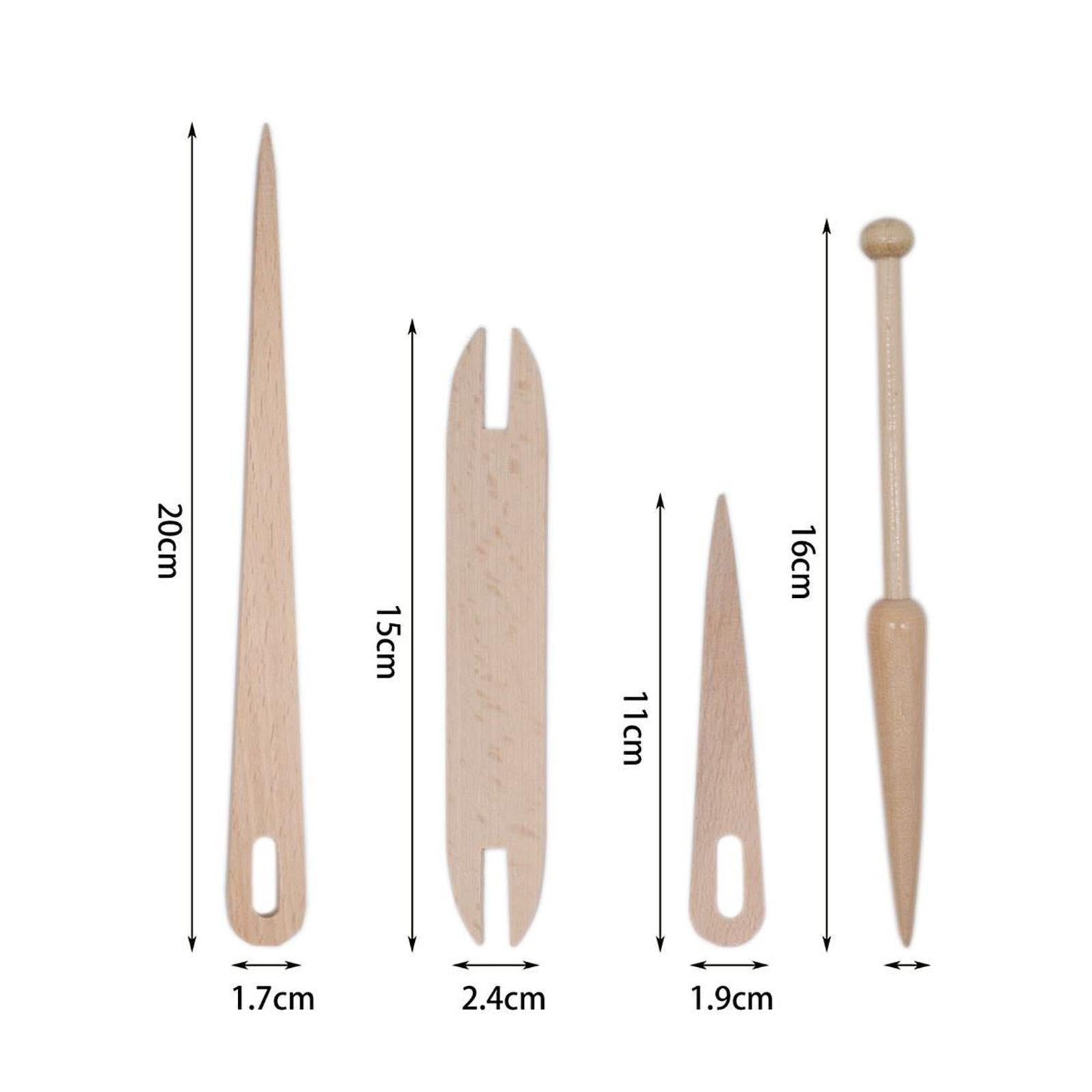 Wooden Weaving Loom Sticks 7Pcs Wood Weaving Crochet Needle for Tapestry 1