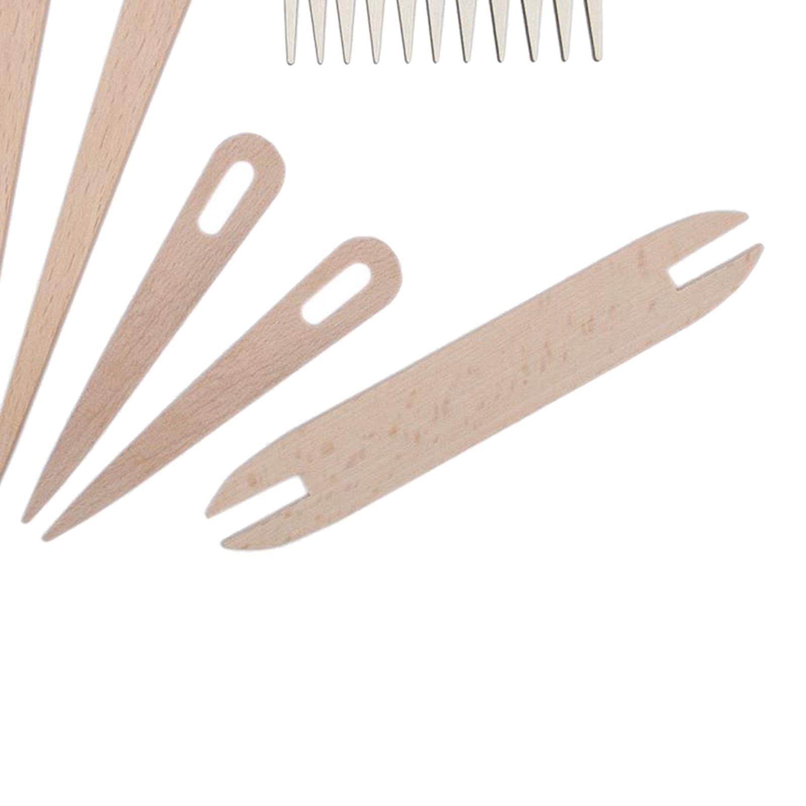 Wooden Weaving Loom Sticks 7Pcs Wood Weaving Crochet Needle for Tapestry 2