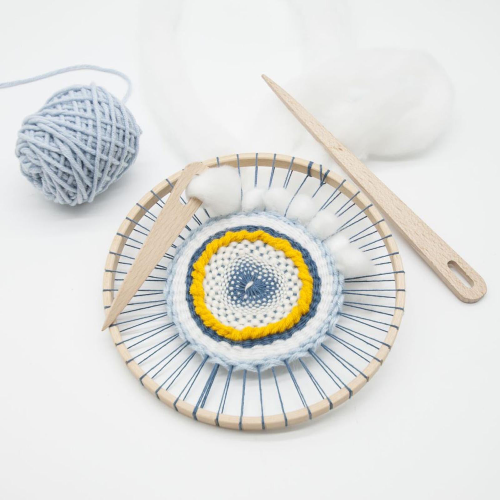 Wooden Weaving Loom Sticks 7Pcs Wood Weaving Crochet Needle for Tapestry 2