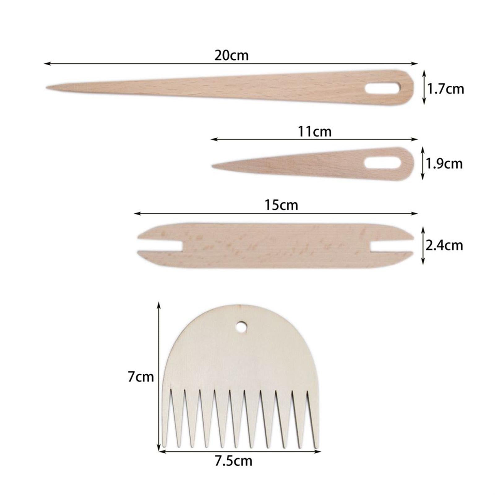 Wooden Weaving Loom Sticks 7Pcs Wood Weaving Crochet Needle for Tapestry 2