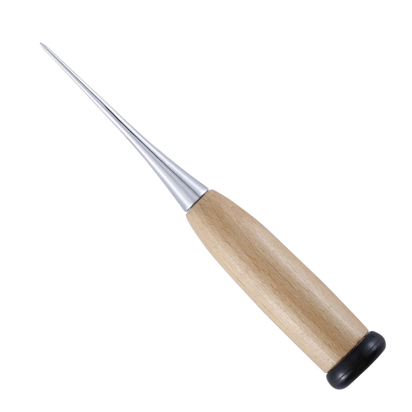 2x Leather Craft Punch Scratch Tool Awl Punching Hole Maker Carving Working