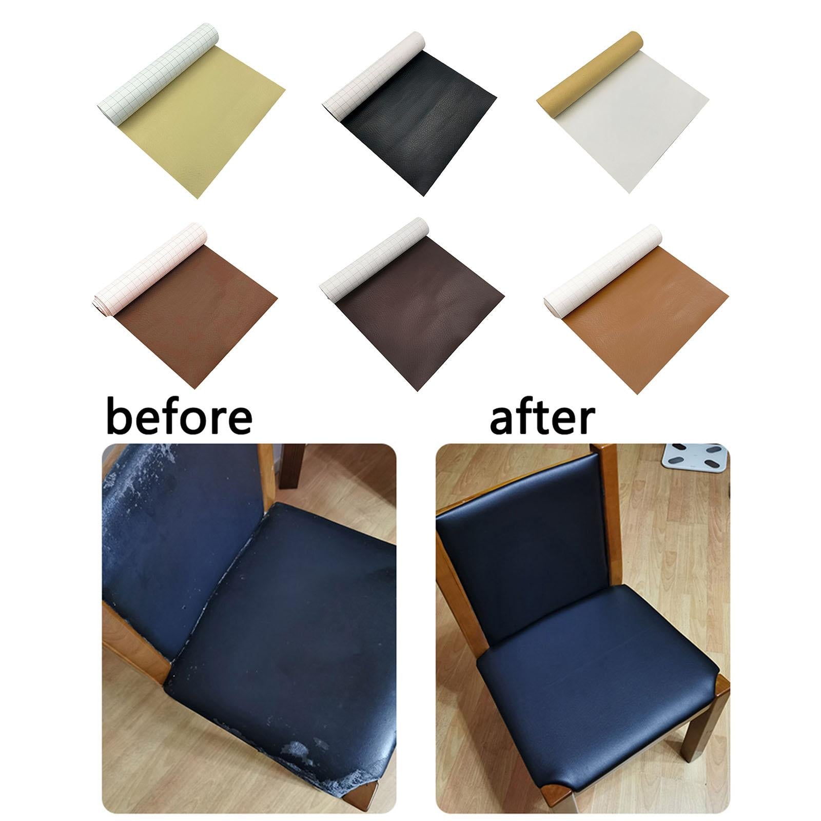 Household Leather Patches Artificial Repair Tape Repair Sticker for Indoor Beige