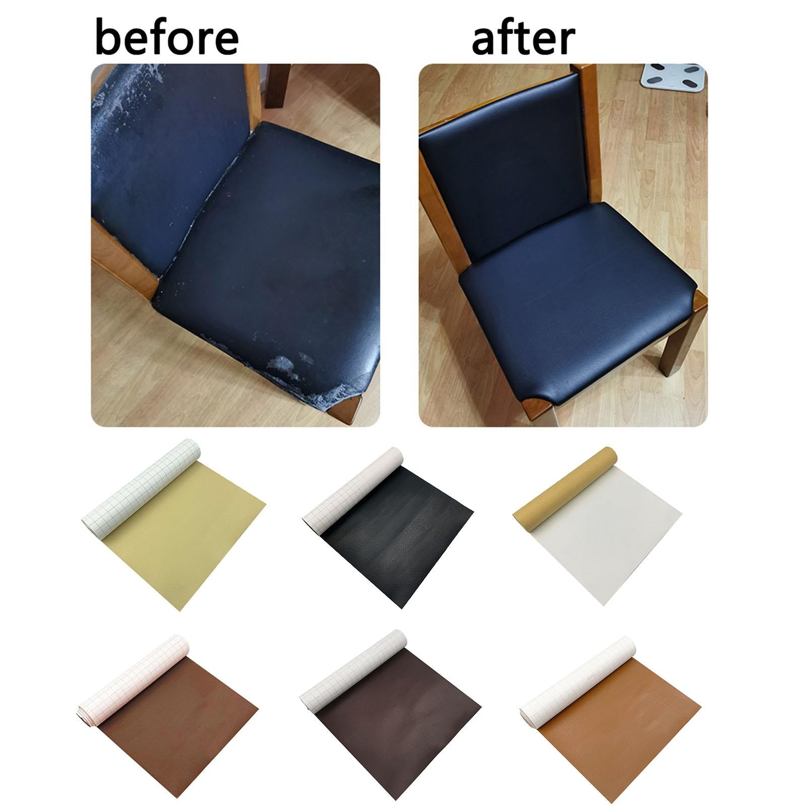 Household Leather Patches Artificial Repair Tape Repair Sticker for Indoor Beige