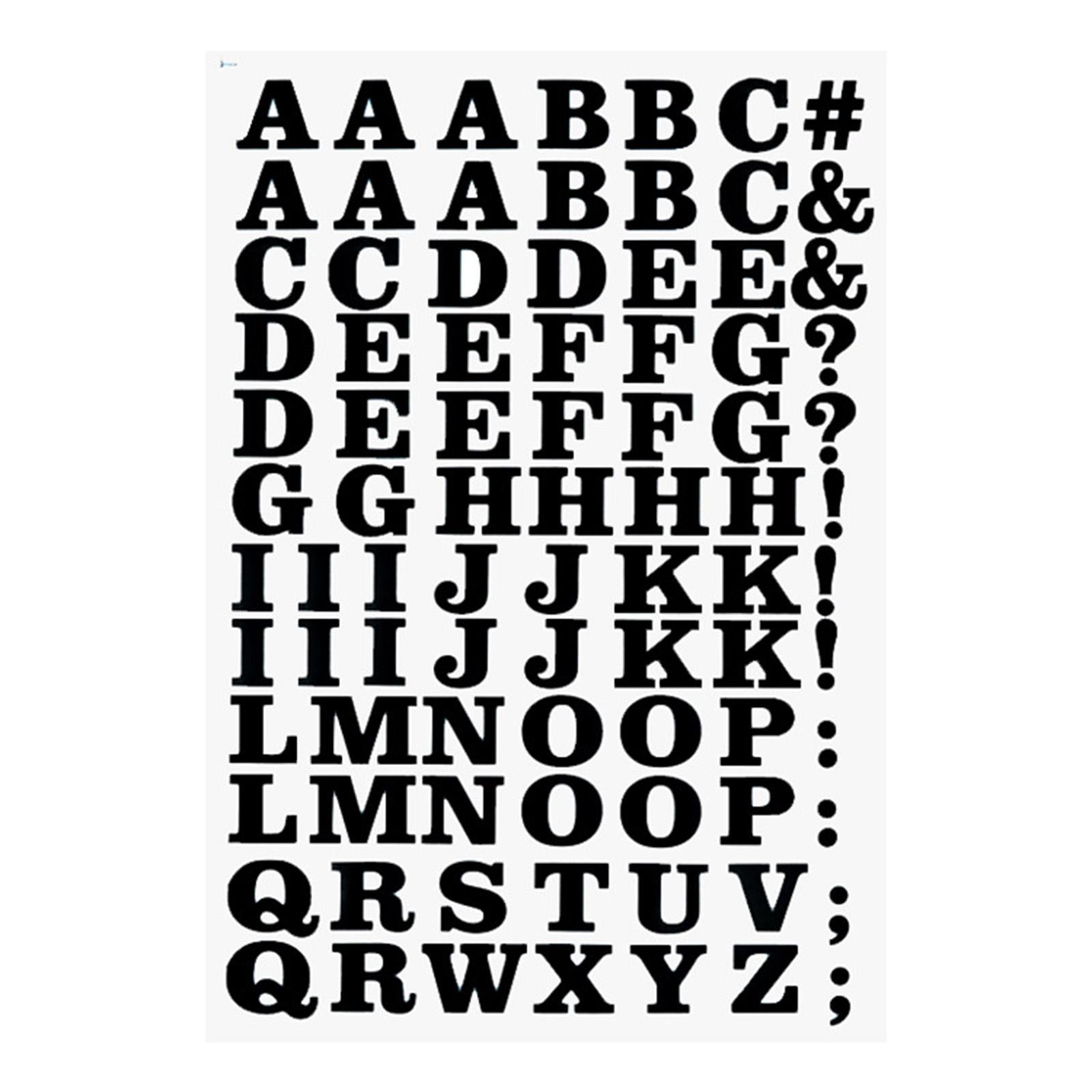 860x Transfer Patches Alphabet Iron On Letters TShirt Fabric 32x21.5cm Black
