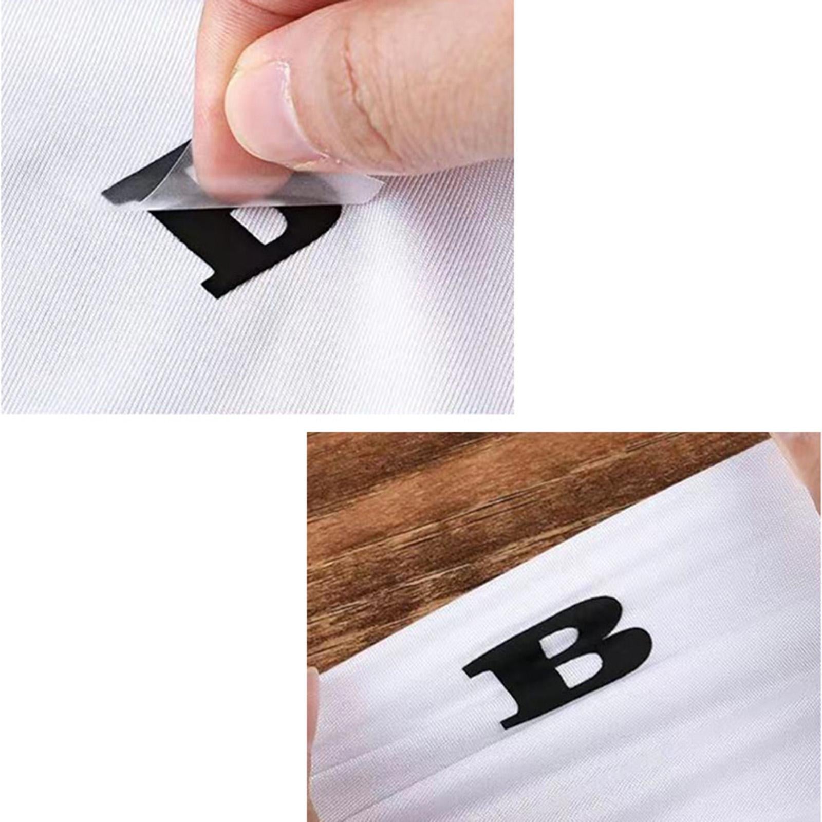 860x Transfer Patches Alphabet Iron On Letters TShirt Fabric 32x21.5cm Black