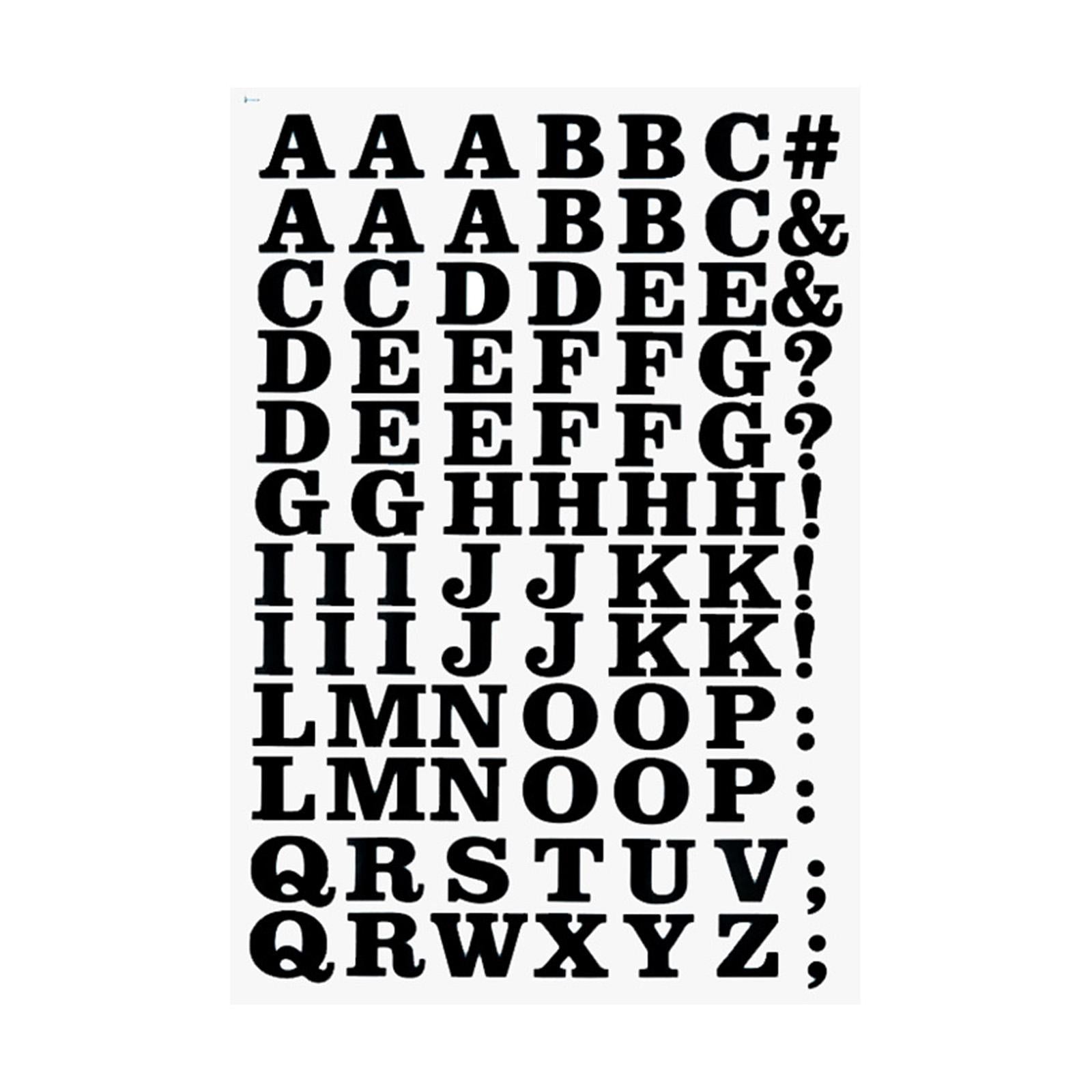 860x Transfer Patches Alphabet Iron On Letters TShirt Fabric 27x18.5cm Black