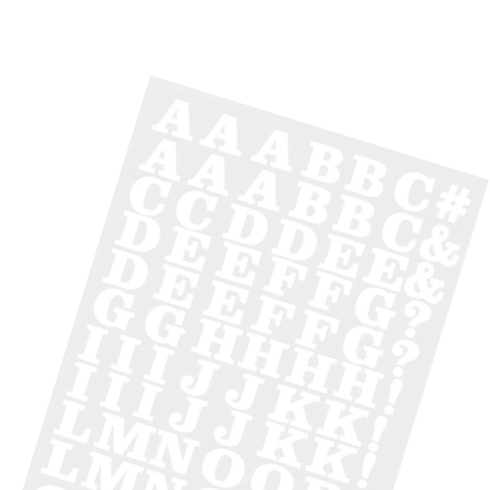 860x Transfer Patches Alphabet Iron On Letters TShirt Fabric 27x18.5cm White