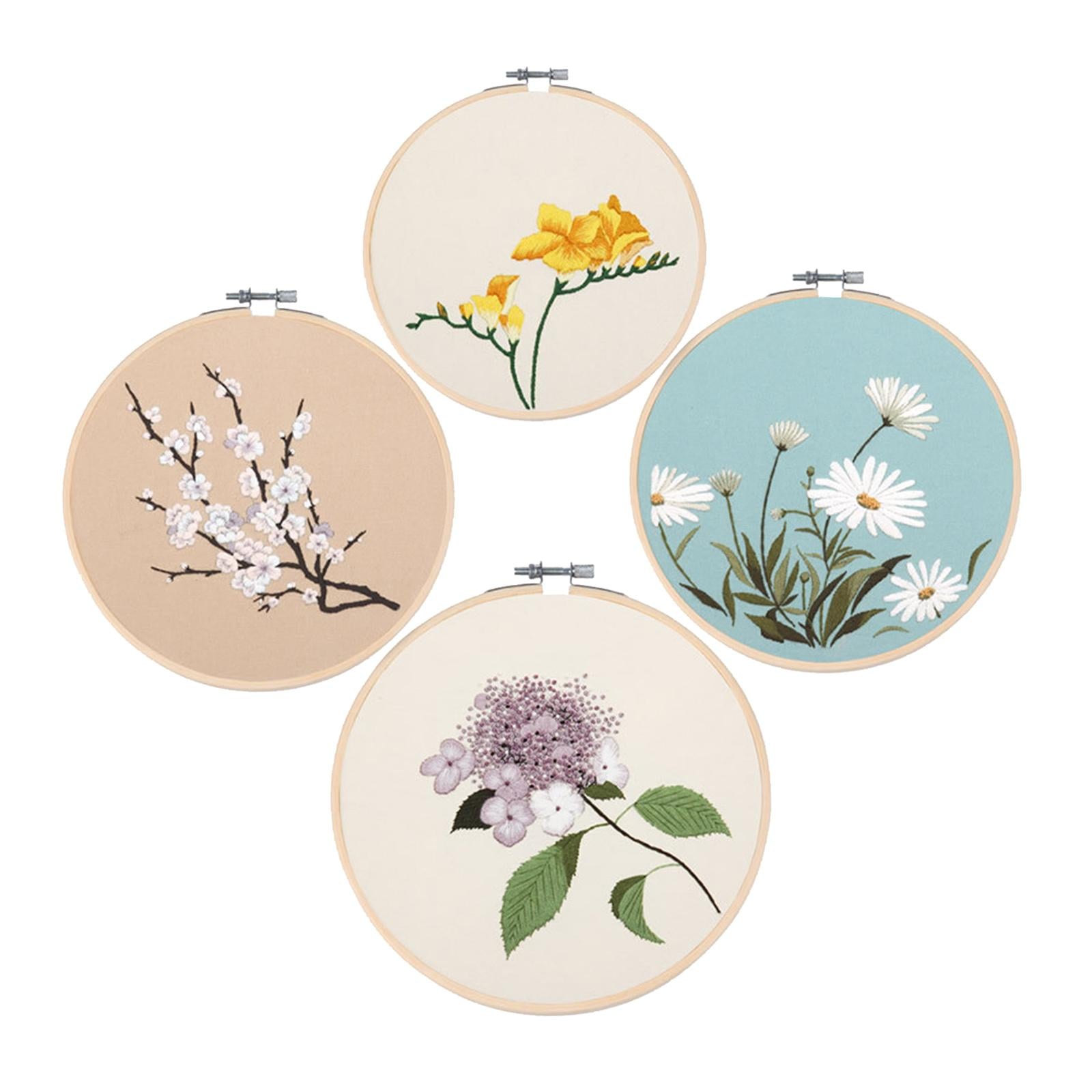 Embroidery Starter Kit Hand Sewing Color Threads Cloth Cross Stitch NO.12