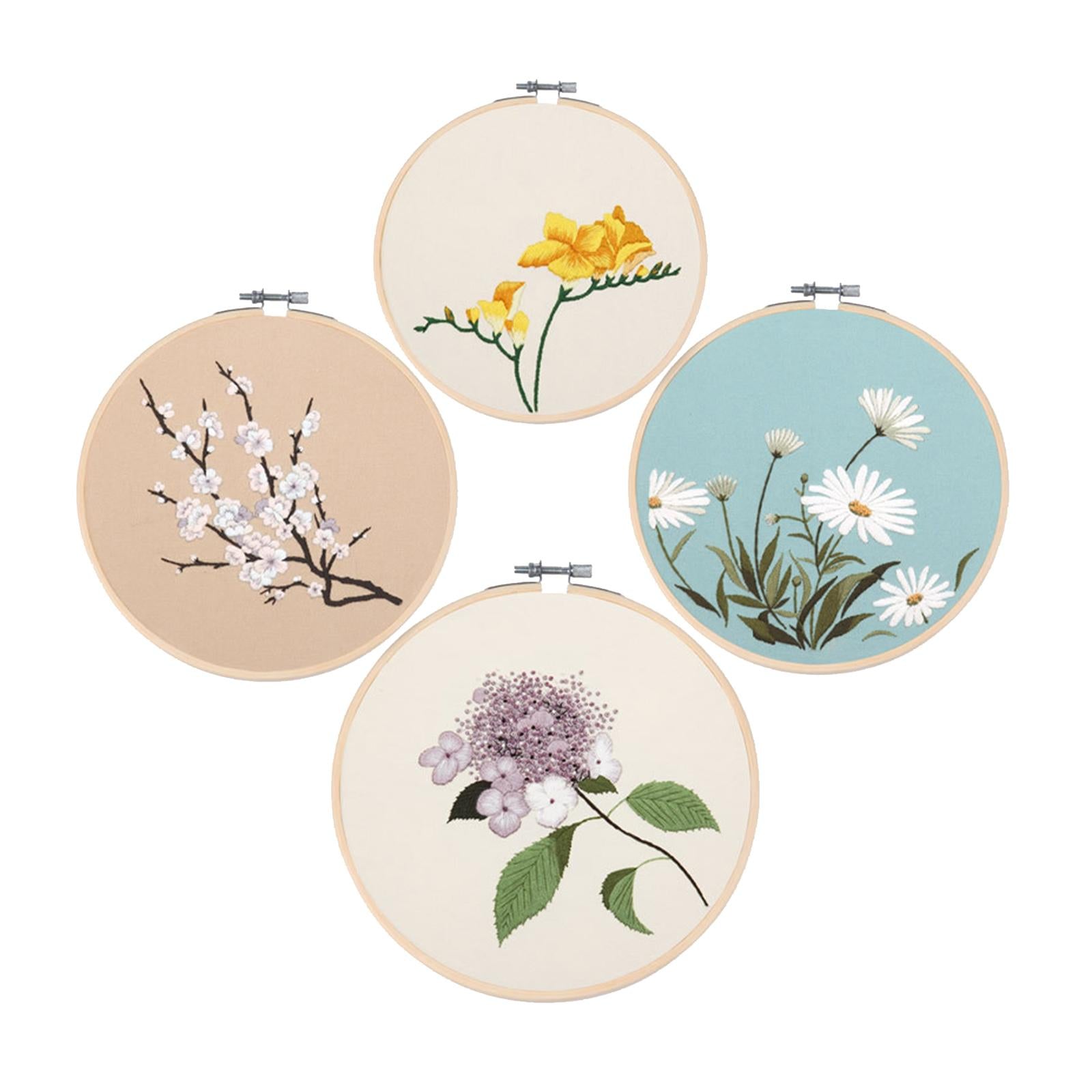 Embroidery Starter Kit Hand Sewing Color Threads Cloth Cross Stitch NO.12