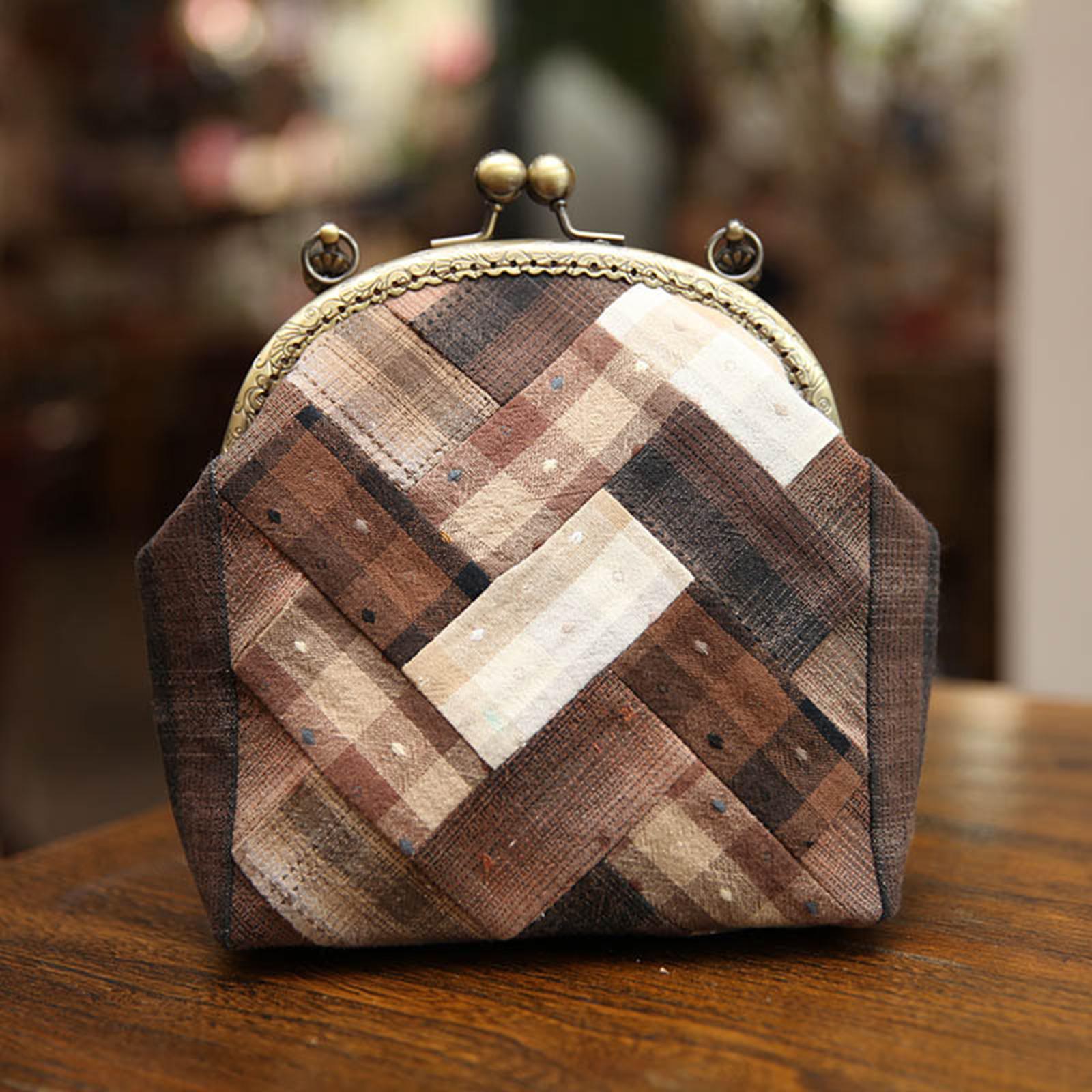 Handbag Material Kit Embroidery Set Artware Handmade Decoration Present Brown