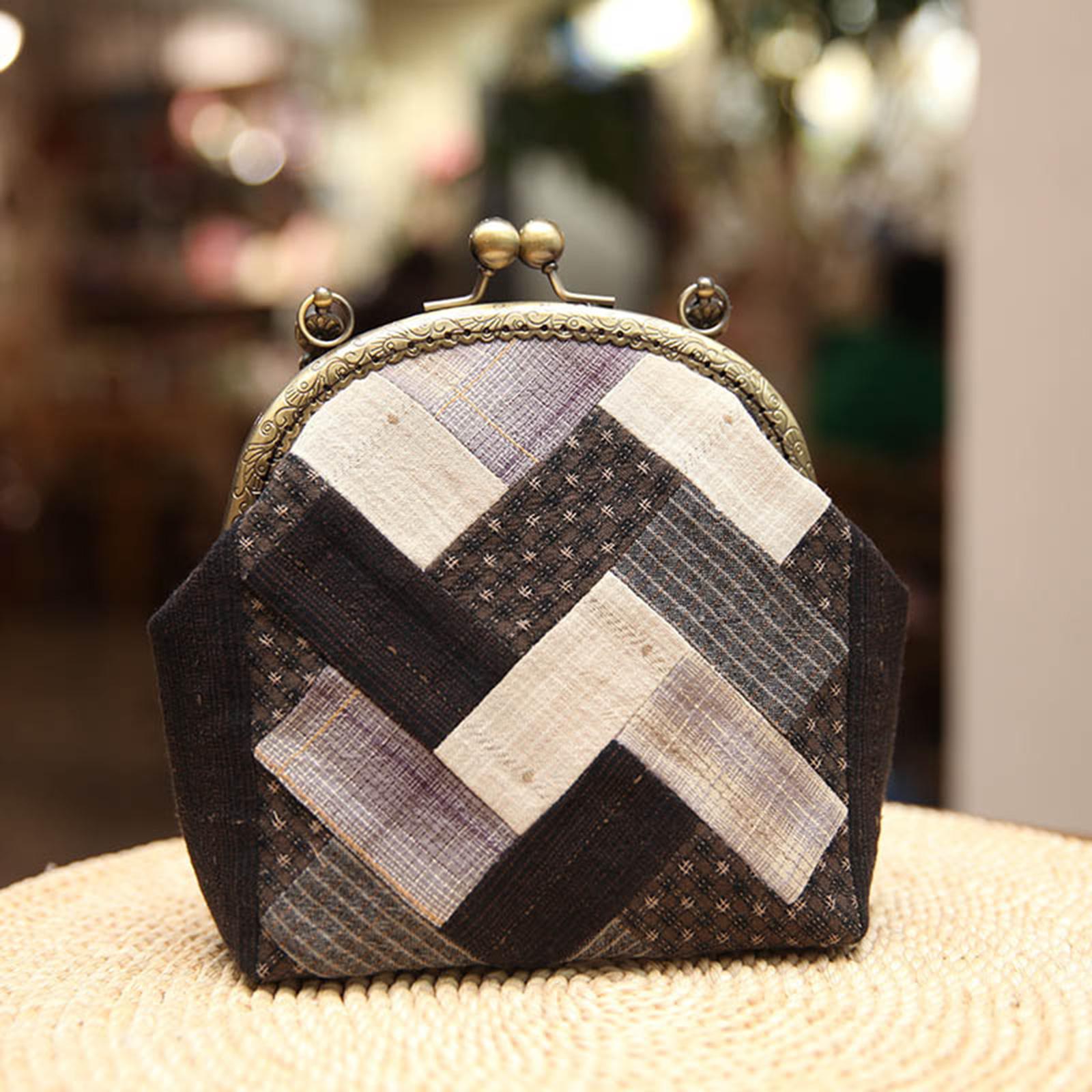 Handbag Material Kit Embroidery Set Artware Handmade Decoration Present Black