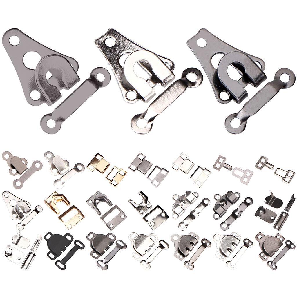 5 Pair Trouser Hooks Clothes Trousers Pants Fasteners Style 1 Grey