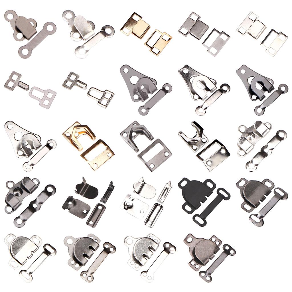 5 Pair Trouser Hooks Clothes Trousers Pants Fasteners Style 1 Grey