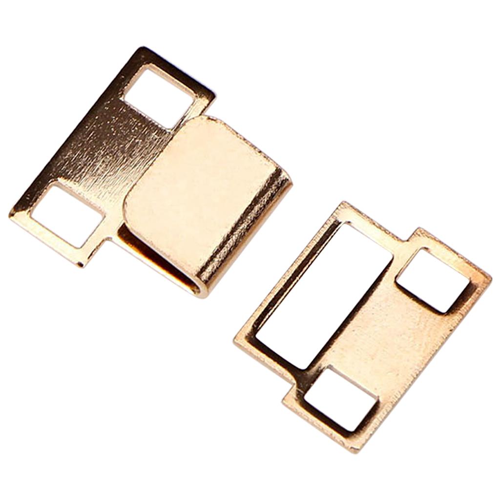 5 Pair Trouser Hooks Clothes Trousers Pants Fasteners Style 2 Golden