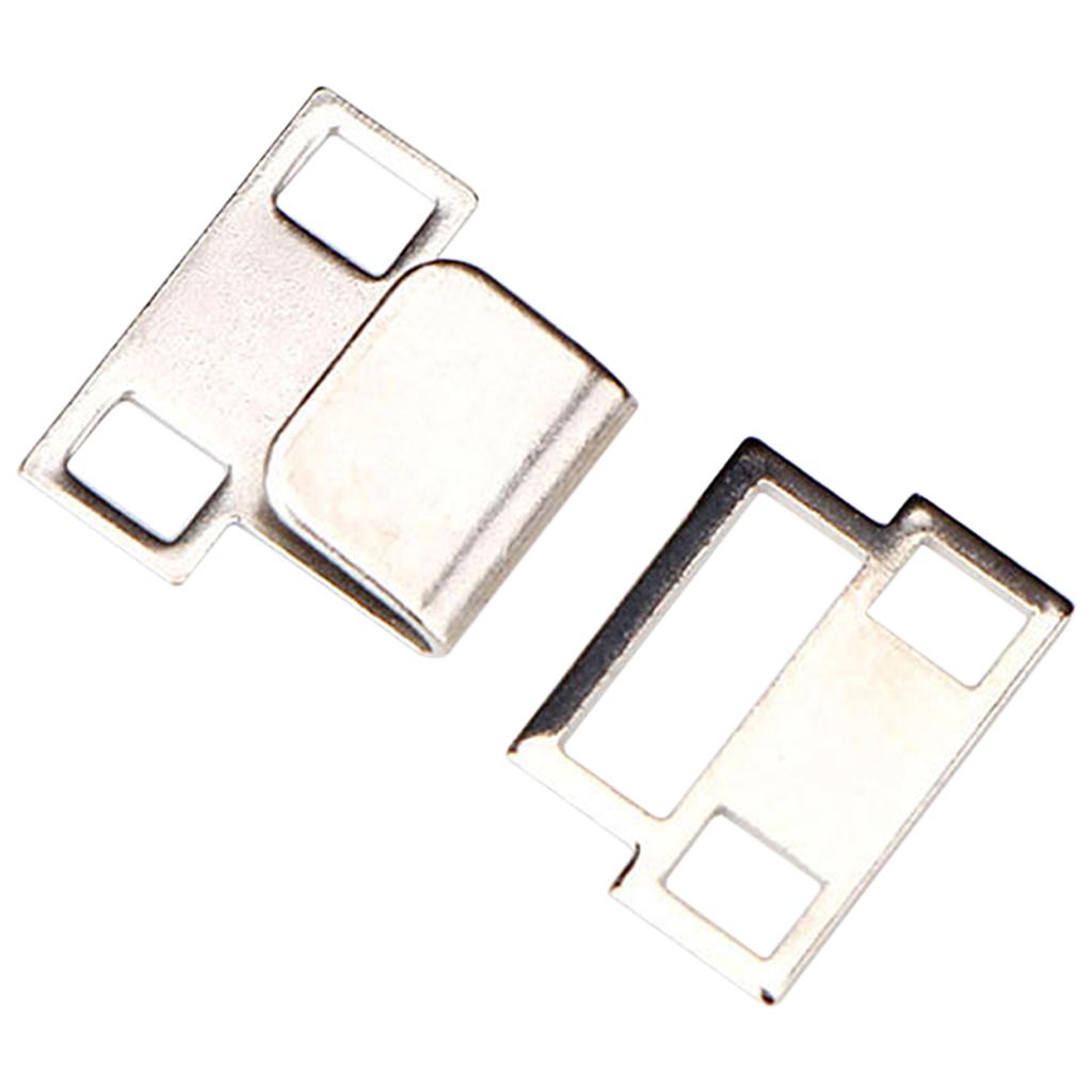 5 Pair Trouser Hooks Clothes Trousers Pants Fasteners Style 2 Silver