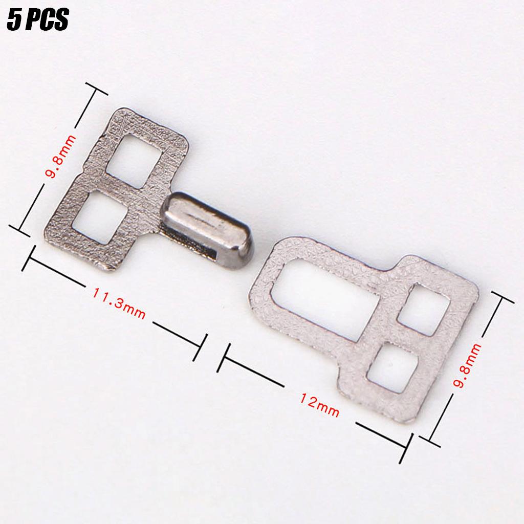 5 Pair Trouser Hooks Clothes Trousers Pants Fasteners Style 3 Grey