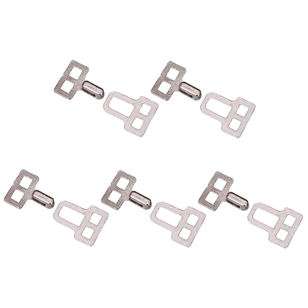 5 Pair Trouser Hooks Clothes Trousers Pants Fasteners Style 3 Grey