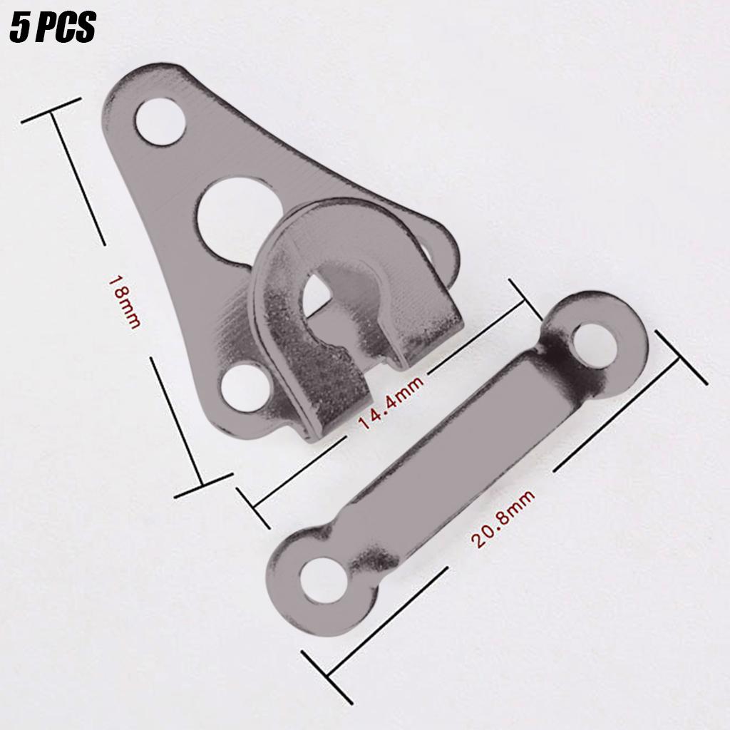 5 Pair Trouser Hooks Clothes Trousers Pants Fasteners Style 4 Grey Round
