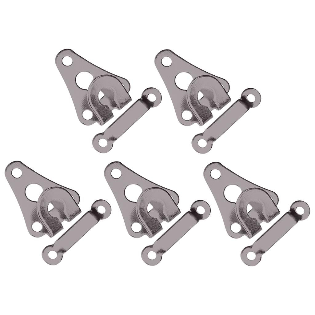 5 Pair Trouser Hooks Clothes Trousers Pants Fasteners Style 4 Grey Round