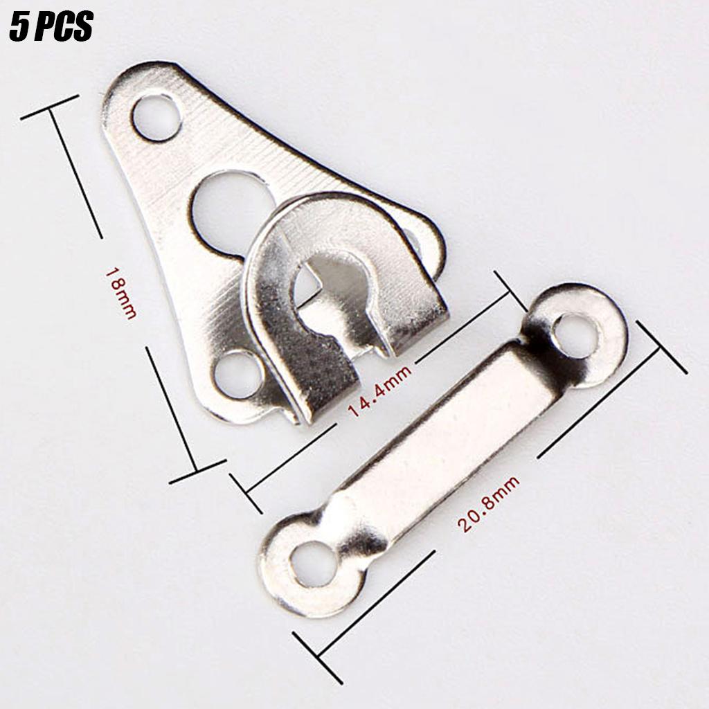 5 Pair Trouser Hooks Clothes Trousers Pants Fasteners Style 4 Silver Round