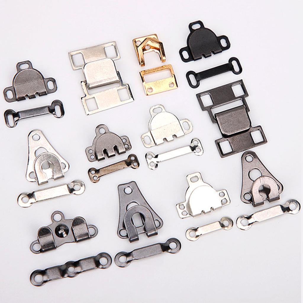 5 Pair Trouser Hooks Clothes Trousers Pants Fasteners Style 5 Silver