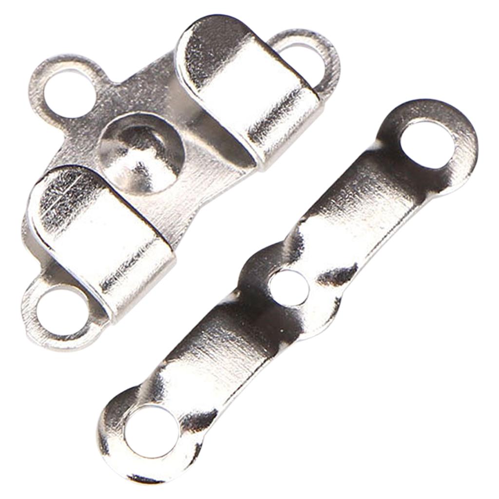 5 Pair Trouser Hooks Clothes Trousers Pants Fasteners Style 6 Silver