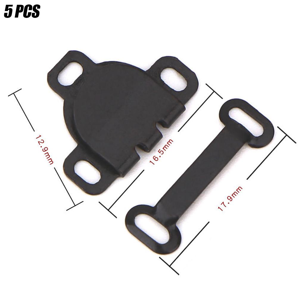 5 Pair Trouser Hooks Clothes Trousers Pants Fasteners Style 8 Black