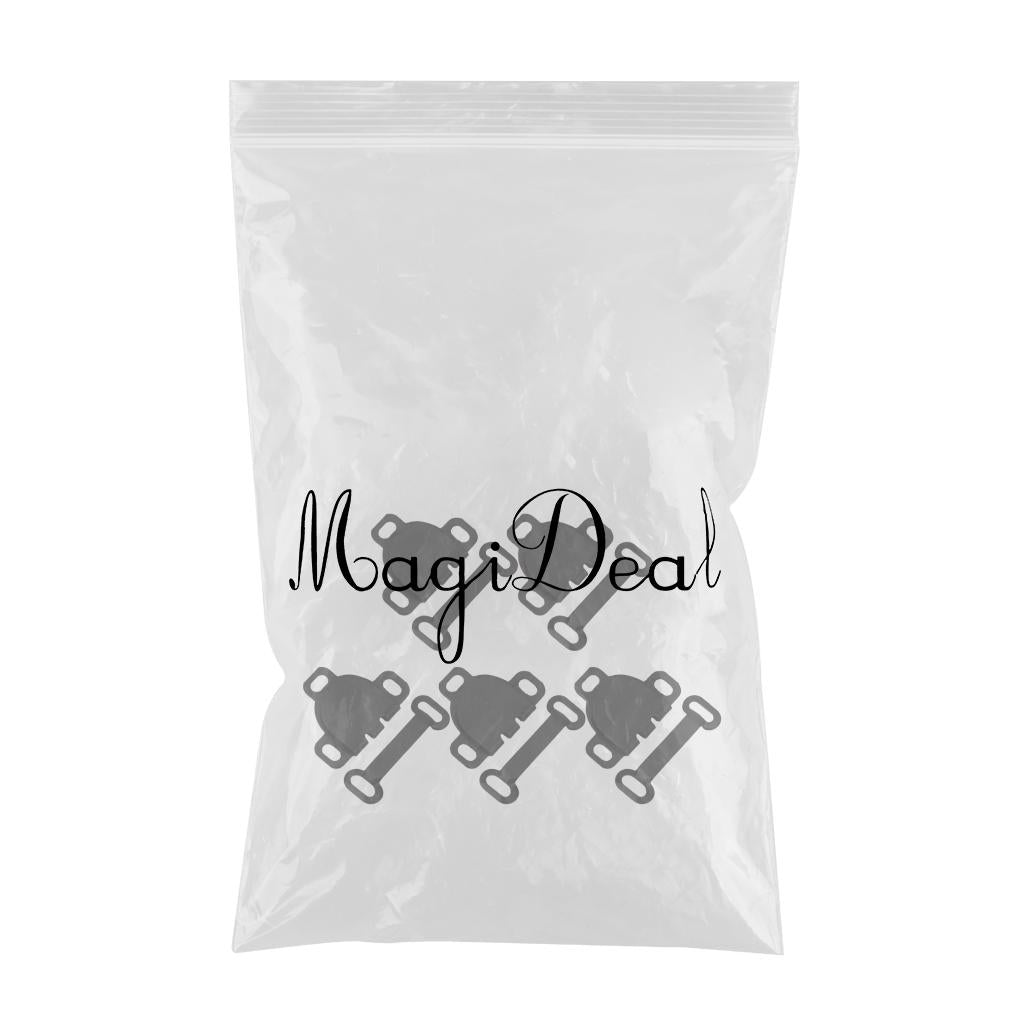 5 Pair Trouser Hooks Clothes Trousers Pants Fasteners Style 8 Black