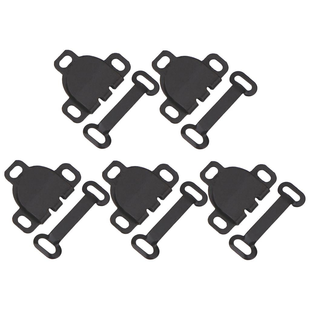 5 Pair Trouser Hooks Clothes Trousers Pants Fasteners Style 8 Black