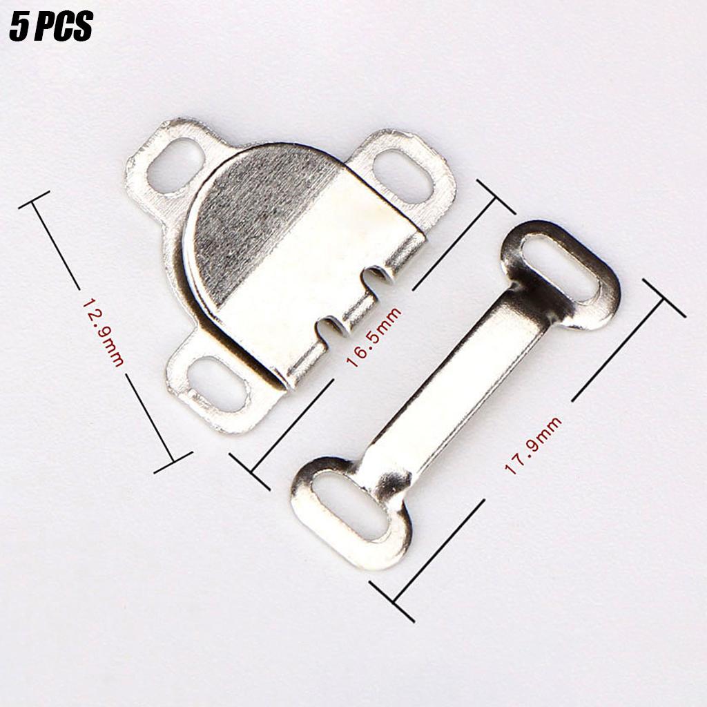 5 Pair Trouser Hooks Clothes Trousers Pants Fasteners Style 8 Silver