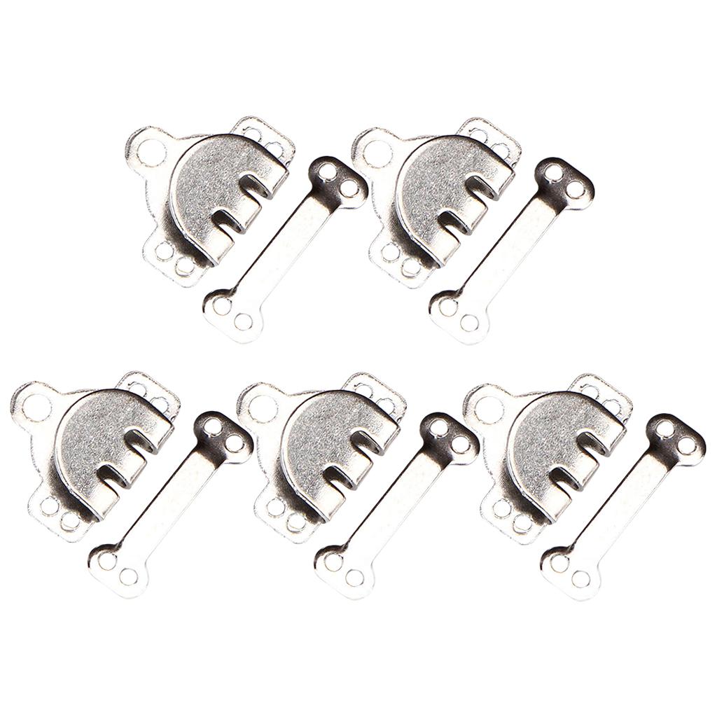5 Pair Trouser Hooks Clothes Trousers Pants Fasteners Style 9 Silver