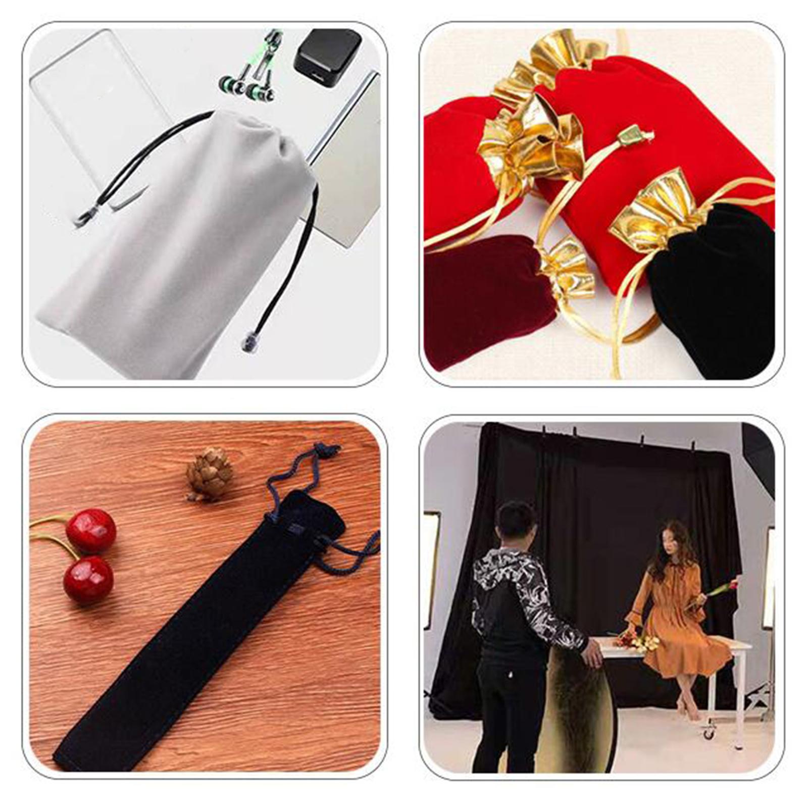 10 Pieces Felt Fabric Velvet Sheet Adhesive Craft Making Drawer Black