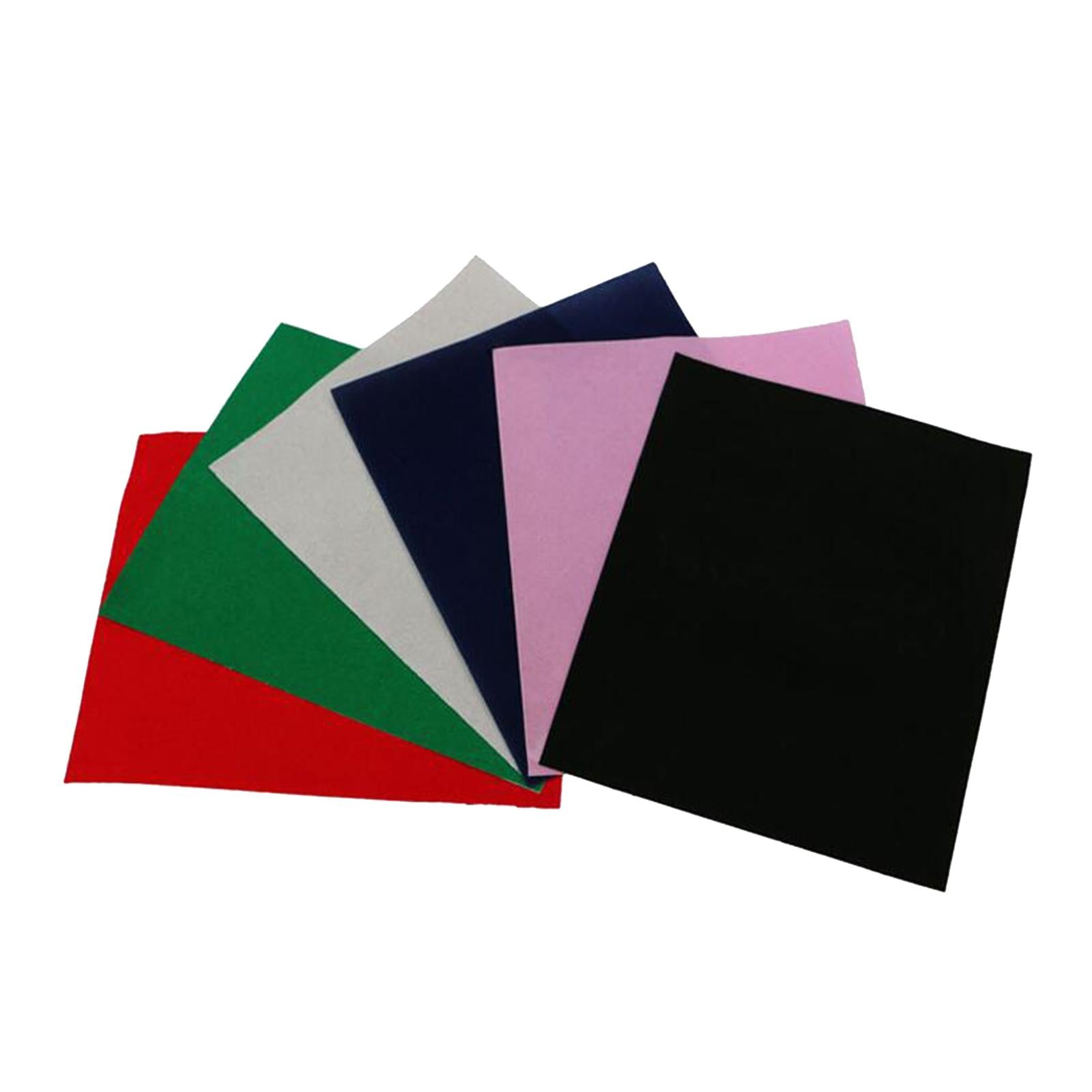 10 Pieces Felt Fabric Velvet Sheet Adhesive Craft Making Drawer Black