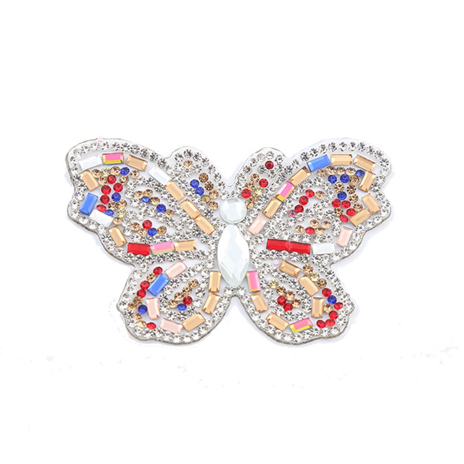10x Butterfly Iron On Embroidered Patches Applique Patch Multicolor Craft